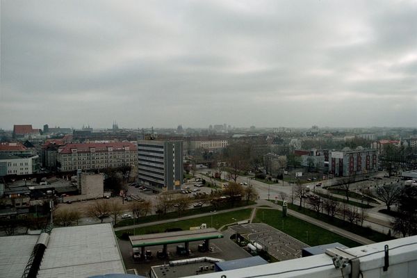 Blick auf nebliges Breslau