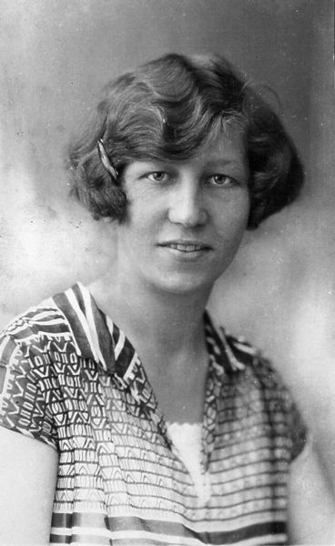 Historisches Foto von Frieda, der Mutter des Autors